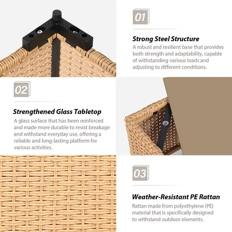 Ensemble de conversation Patio Watcher 5 pièces en rotin jaune avec coussins pour l'extérieur