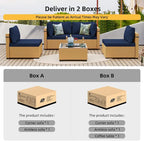 Ensemble de conversation Patio Watcher 5 pièces en rotin jaune avec coussins pour l'extérieur