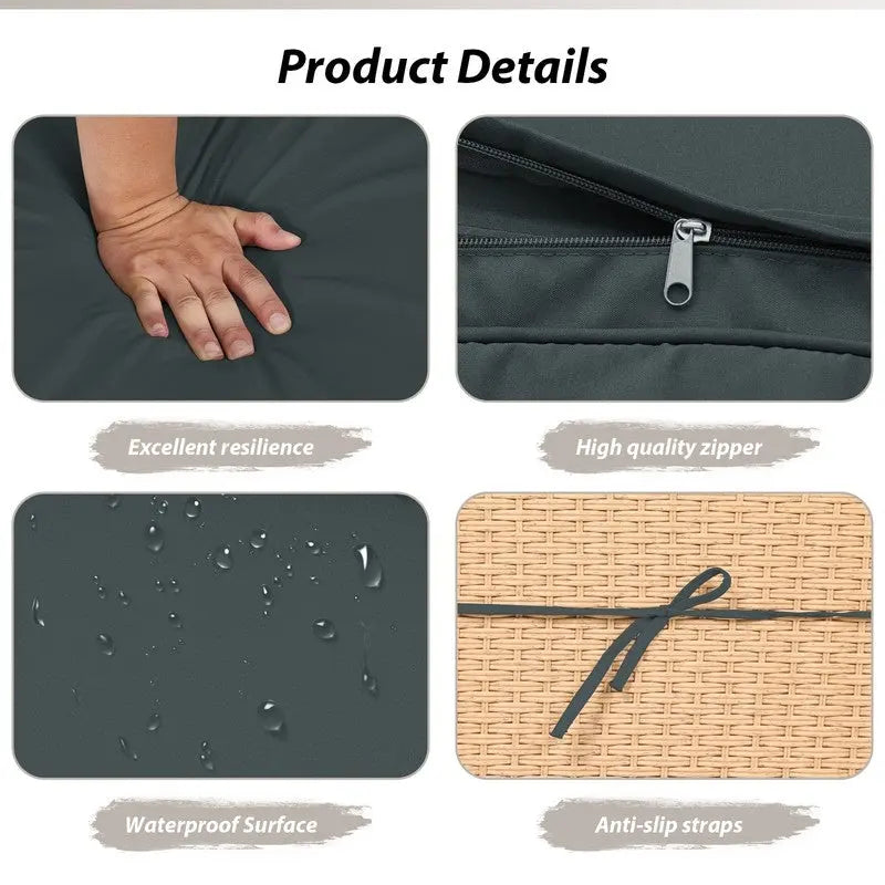 Ensemble de conversation Patio Watcher 5 pièces en rotin jaune avec coussins pour l'extérieur