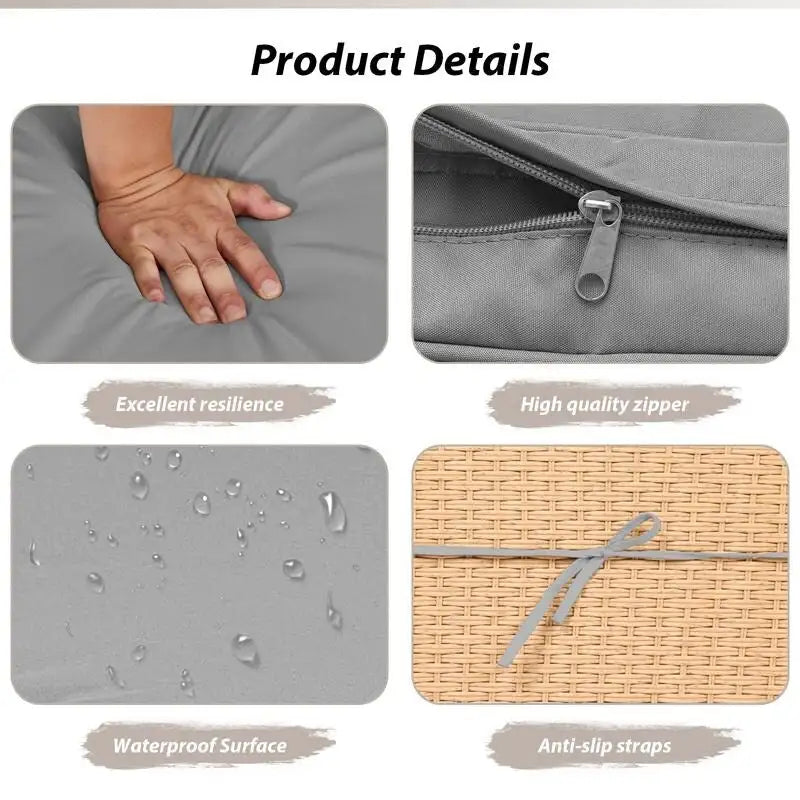 Ensemble de conversation Patio Watcher 5 pièces en rotin jaune avec coussins pour l'extérieur