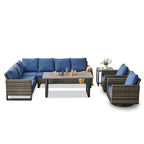 Outdoor Swivel Chairs with Sectional Sofa Table