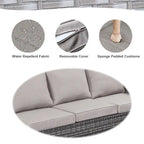 Chaises pivotantes d'extérieur avec table de canapé d'angle