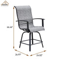 Tabouret de bar pivotant et détachable Teslin 47 po, motif à carreaux noirs et gris - Non disponible