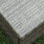 Ensemble de canapé d'angle 4 pièces en rotin tressé avec coffre de rangement