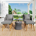Ensemble de 5 pièces pour mobilier de jardin, ensemble de conversation pour terrasse