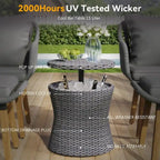 Ensemble de 5 pièces pour mobilier de jardin, ensemble de conversation pour terrasse