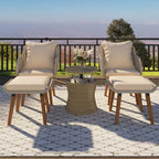 Ensemble de 5 pièces pour mobilier de jardin, ensemble de conversation pour terrasse