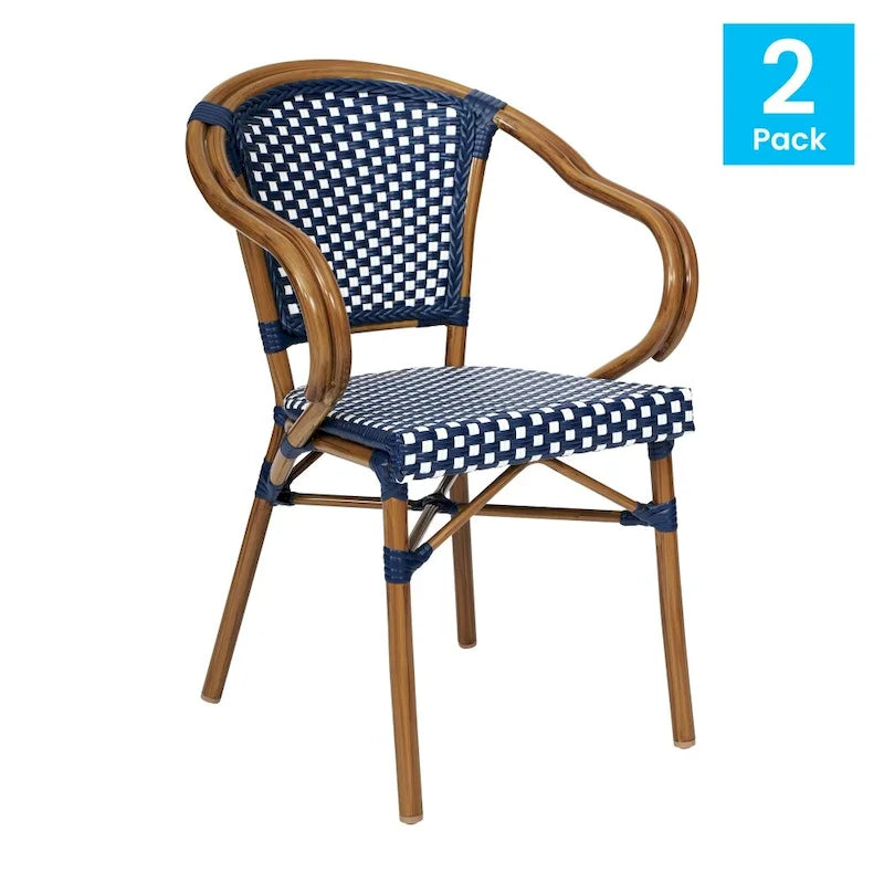Chaises de bistro empilables à structure métallique