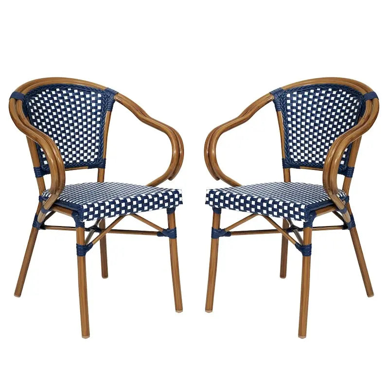 Chaises de bistro empilables à structure métallique
