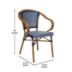 Chaises de bistro empilables à structure métallique