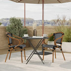 Chaises de bistro empilables à structure métallique