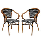 Chaises de bistro empilables à structure métallique