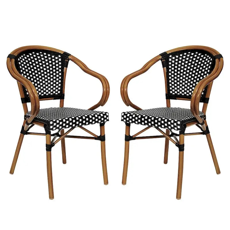 Chaises de bistro empilables à structure métallique