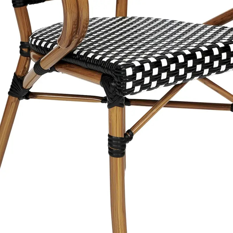Chaises de bistro empilables à structure métallique