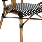 Chaises de bistro empilables à structure métallique