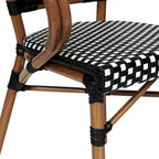 Chaises de bistro empilables à structure métallique