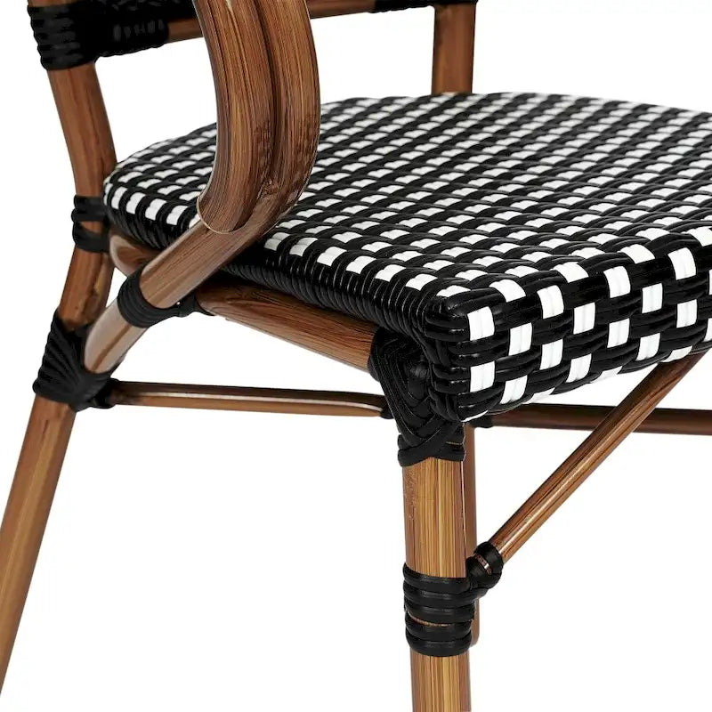 Chaises de bistro empilables à structure métallique