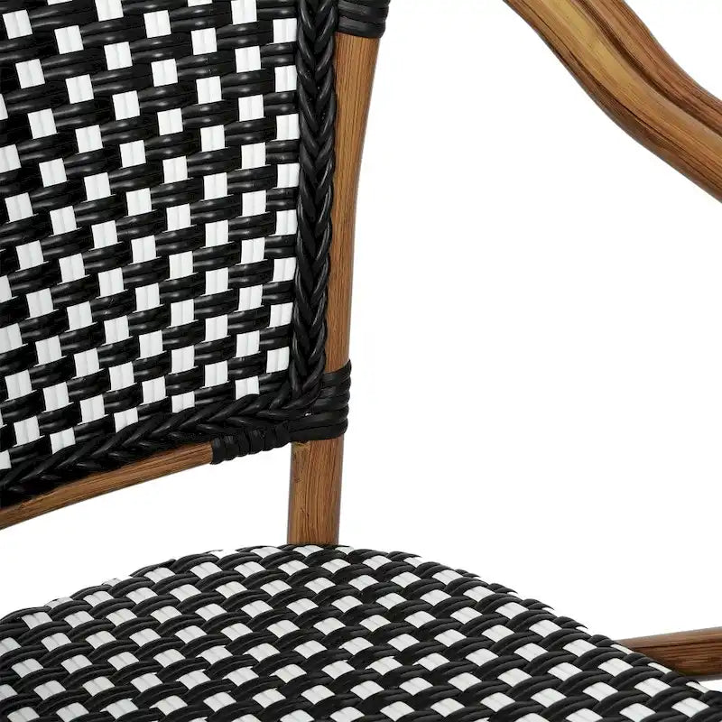 Chaises de bistro empilables à structure métallique