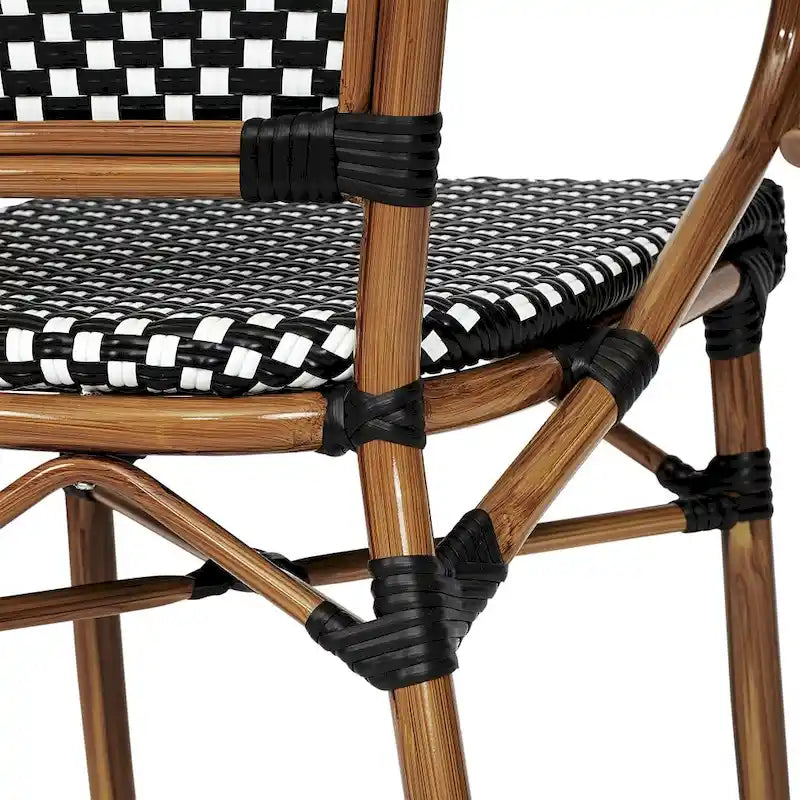 Chaises de bistro empilables à structure métallique