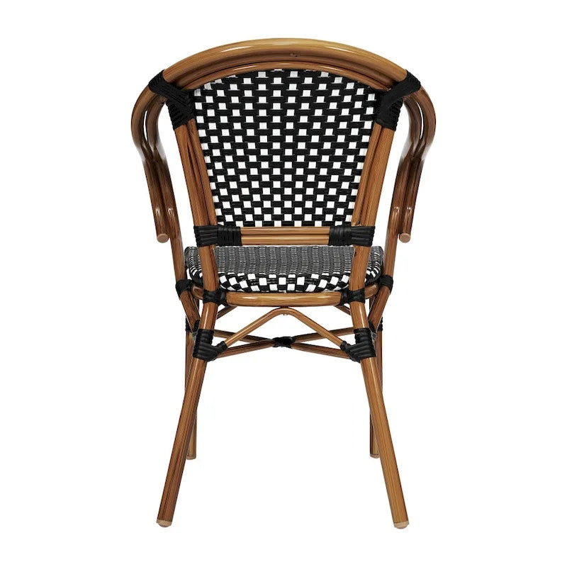 Chaises de bistro empilables à structure métallique