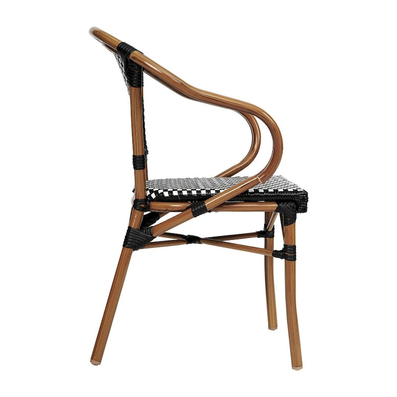 Chaises de bistro empilables à structure métallique