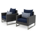 Ensemble de 2 fauteuils de jardin Milo Espresso Sunbrella