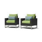 Ensemble de 2 fauteuils de jardin Milo Espresso Sunbrella