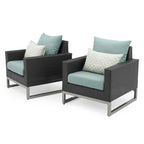 Ensemble de 2 fauteuils de jardin Milo Espresso Sunbrella