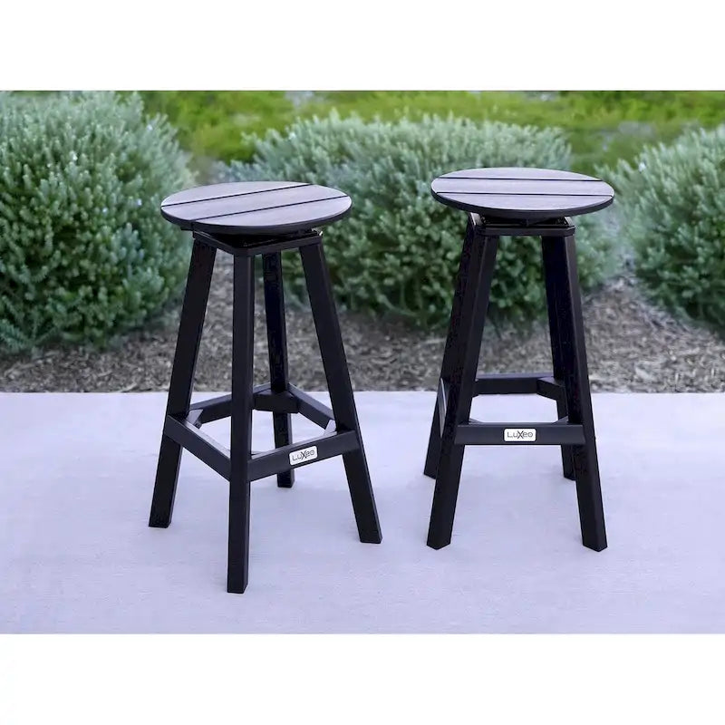 Tabouret de bar pivotant rond LuXeo Mason (lot de 2) - Lot de 2