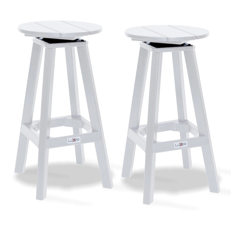 Tabouret de bar pivotant rond LuXeo Mason (lot de 2) - Lot de 2