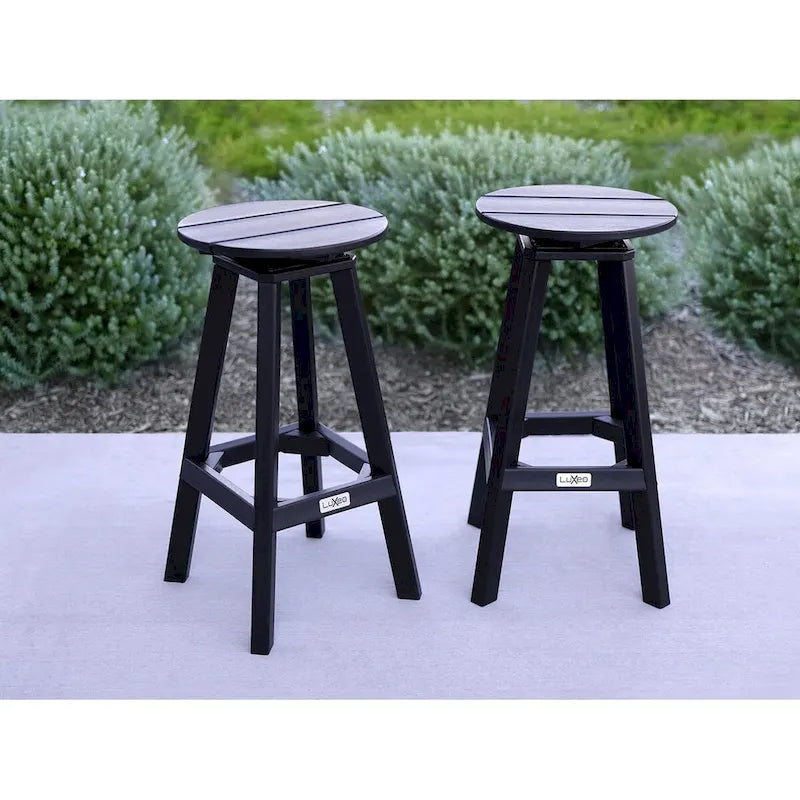Tabouret de bar pivotant rond LuXeo Mason (lot de 2) - Lot de 2