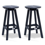 Tabouret de bar pivotant rond LuXeo Mason (lot de 2) - Lot de 2