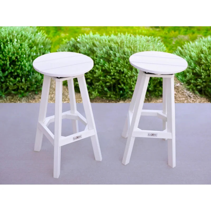 Tabouret de bar pivotant rond LuXeo Mason (lot de 2) - Lot de 2