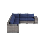 LSI Arelys Rattan Wicker Fully Assembled 4 - Person Seating Group with Cushions