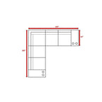 Ensemble de sièges 4 places en rotin tressé LSI Arelys, entièrement assemblé, avec coussins