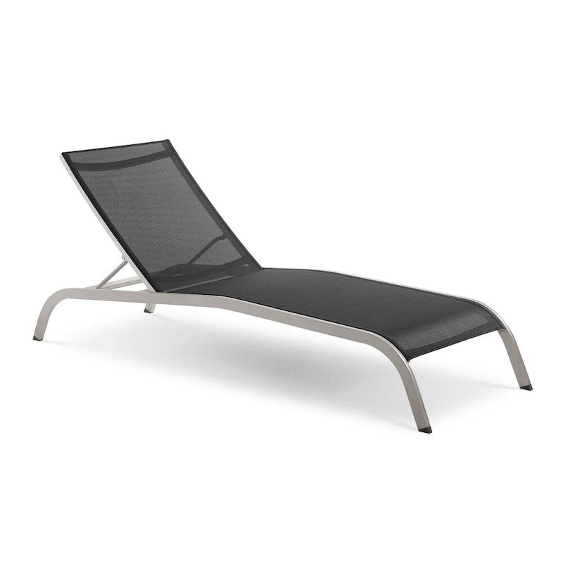 Chaise longue d'extérieur en maille Wendu de Havenside Home (ensemble de 2)