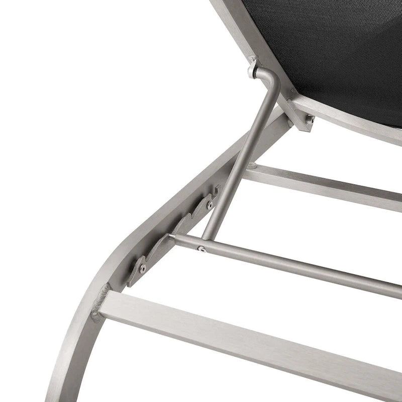 Chaise longue d'extérieur en maille Wendu de Havenside Home (ensemble de 2)