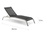 Chaise longue d'extérieur en maille Wendu de Havenside Home (ensemble de 2)