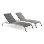 Chaise longue d'extérieur en maille Wendu de Havenside Home (ensemble de 2)