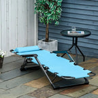 Chaise longue pliante d'extérieur, chaise de bronzage 2 en 1 avec coussin et poche, chaise de piscine réglable pour terrasse