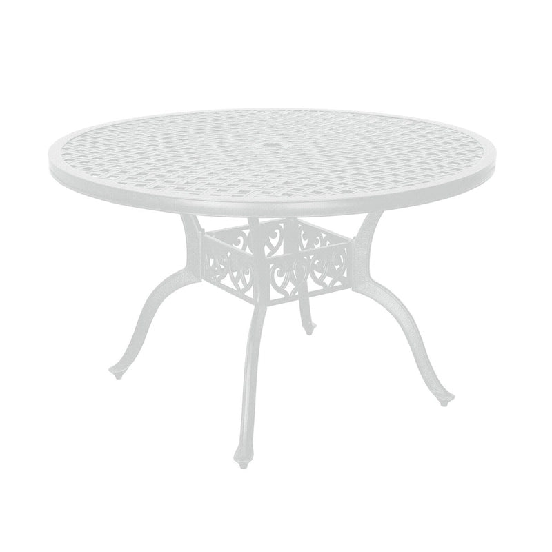 47  Diagonal Round Dining Table-White