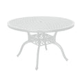 47  Diagonal Round Dining Table-White