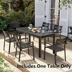 Table de salle à manger extensible en aluminium VredHom pour 4 à 6 personnes - 46,1 / 63,8 (L) x 27,6 (l) x 29,9 (H)