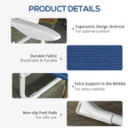 Chaise longue pliante, fauteuil de bronzage d'extérieur, dossier inclinable 4 positions, accoudoirs, structure en métal et tissu en maille