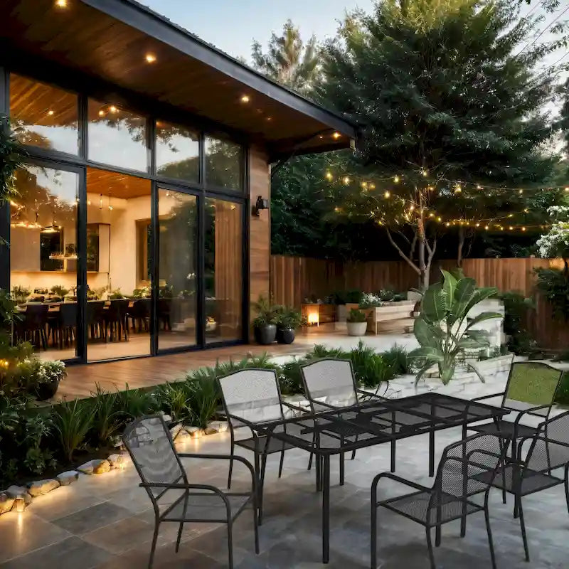 Table rectangulaire en treillis métallique, 65 x 31,5