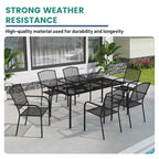 Table rectangulaire en treillis métallique, 65 x 31,5