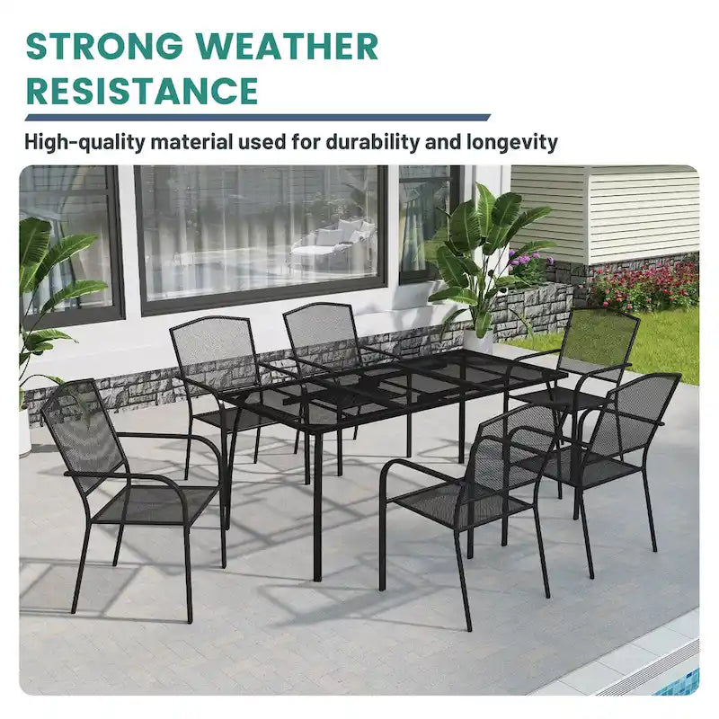 Table rectangulaire en treillis métallique, 65 x 31,5