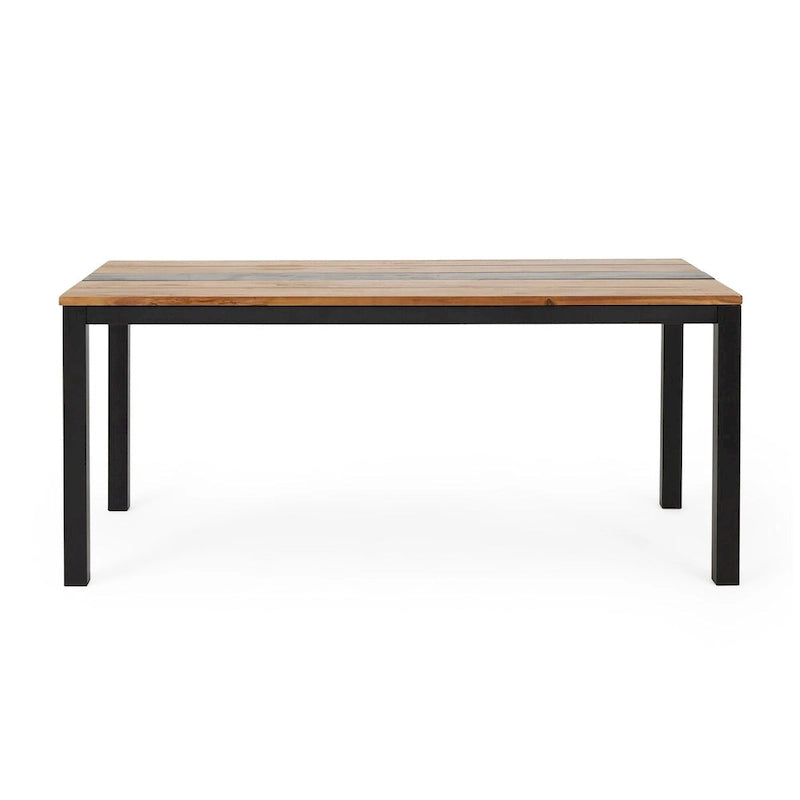 Table de salle à manger extérieure en bois - 69,00 L x 35,00 l x 29,50 H