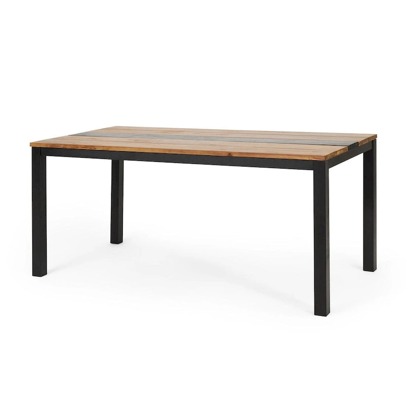 Table de salle à manger extérieure en bois - 69,00 L x 35,00 l x 29,50 H