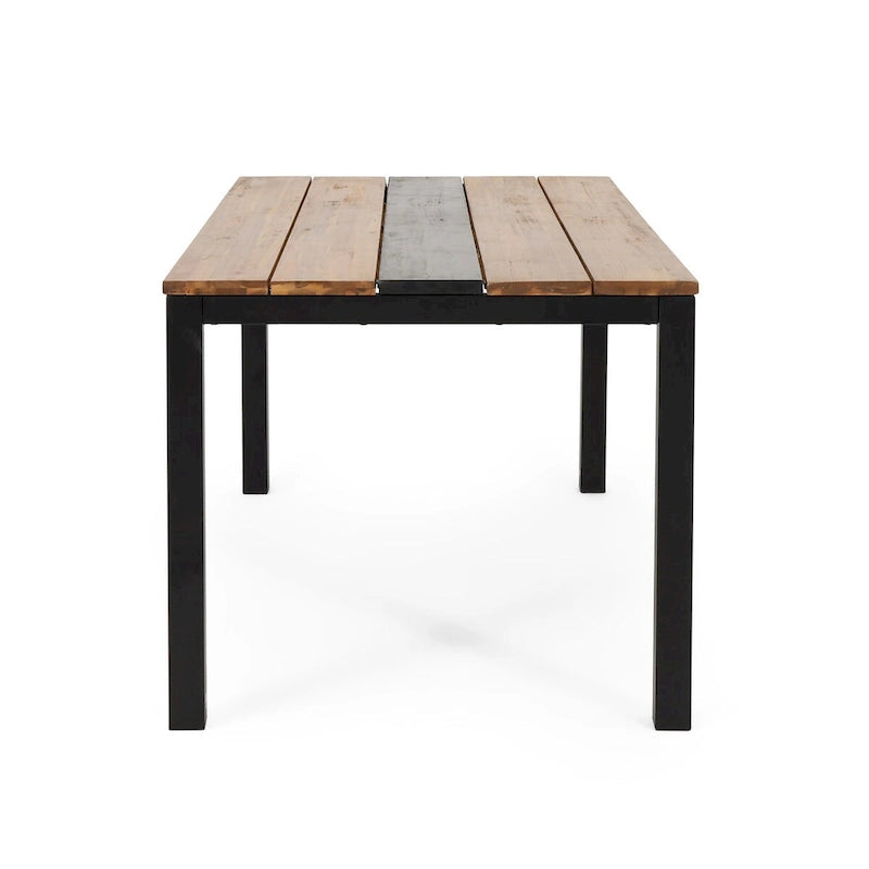 Table de salle à manger extérieure en bois - 69,00 L x 35,00 l x 29,50 H